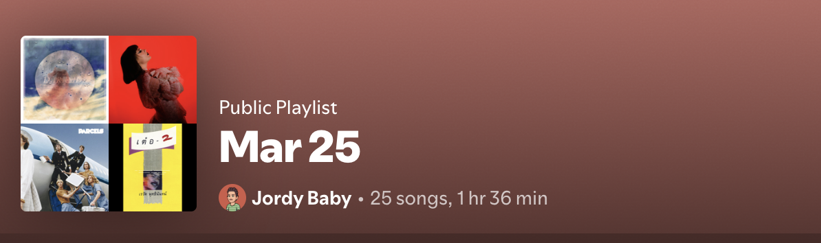 playlist march 2025